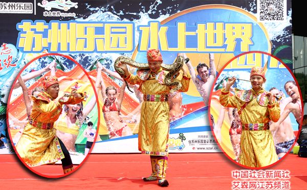 3 亞洲“蛇王”劉飛與蟒蛇共舞600.jpg