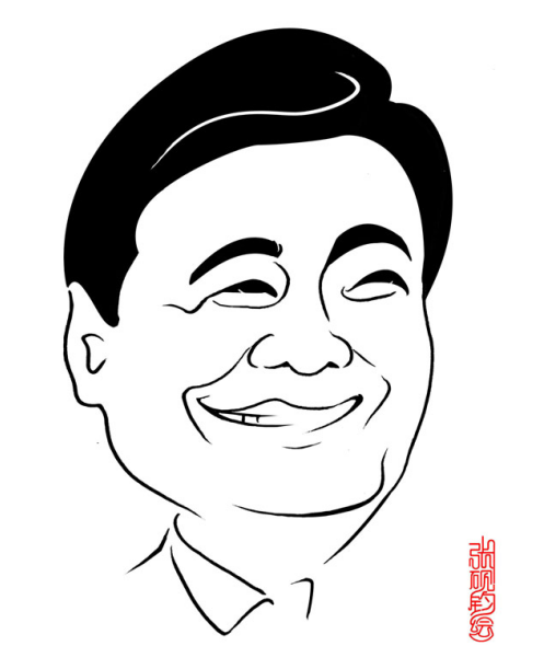 當代著名畫家張硯鈞名人漫像作品欣賞