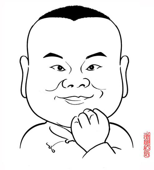 當代著名畫家張硯鈞名人漫像作品欣賞