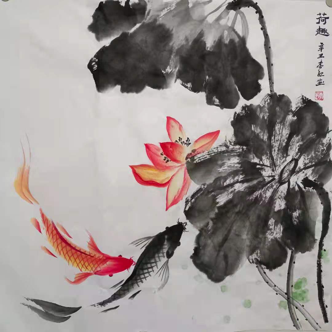 實力派畫家李紅書畫作品選登
